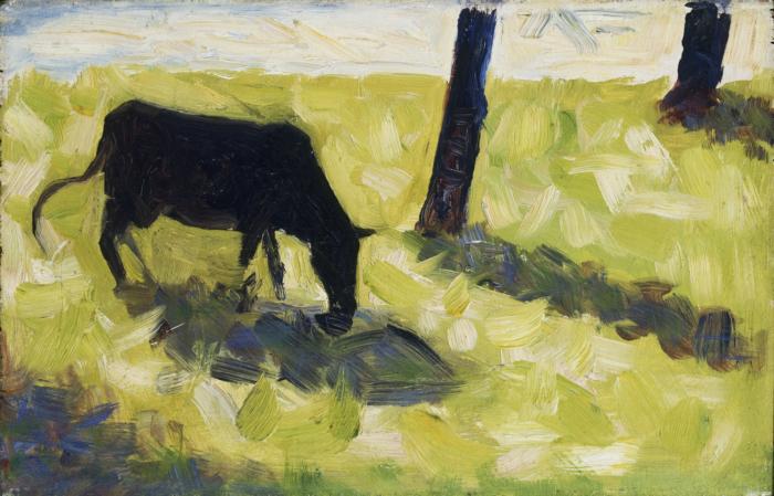 Georges Seurat Vache noire dans un Pre Sweden oil painting art